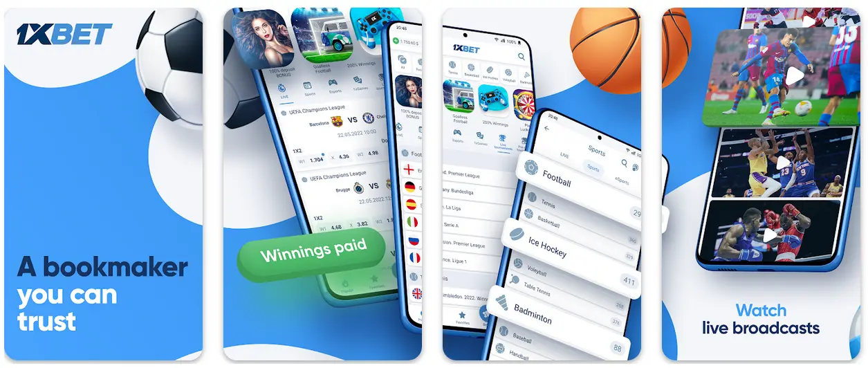 Application features - 1xBet
