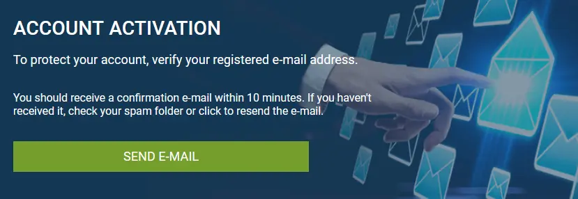 Account verification procedure at 1xBet bookmaker's office