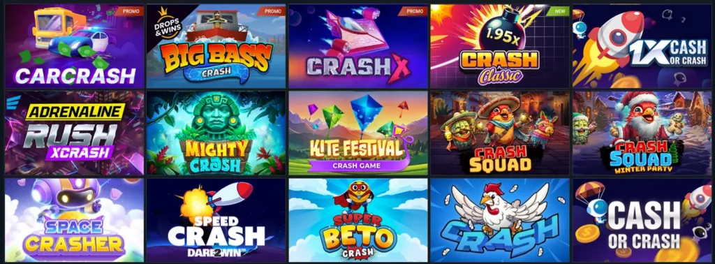 Crash games in 1xBet casino