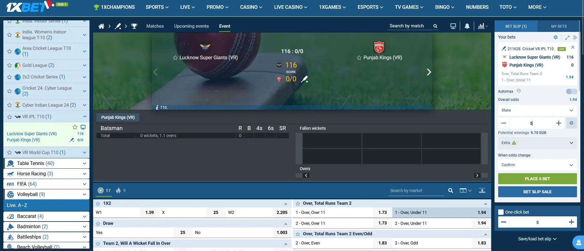 How to bet on the winner of a match in IPL 2024