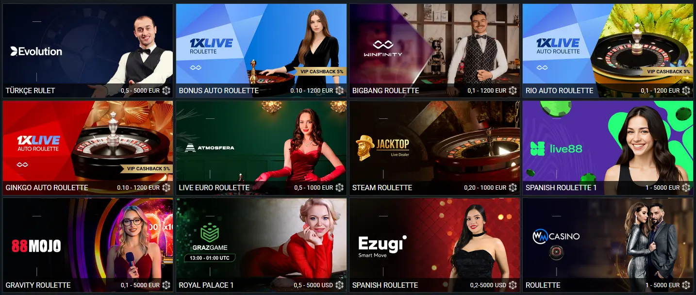 Roulette variety at 1xBet Casino Roulette variety at 1xBet Casino