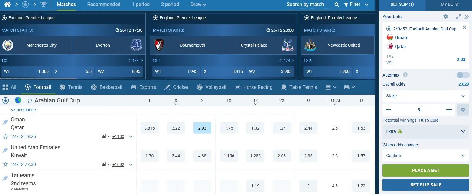 What bets can be placed on football at 1xBet What bets can be placed on football at 1xBet
