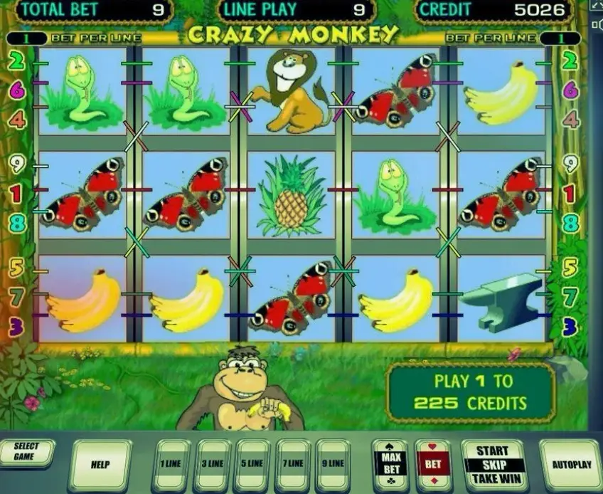 Crazy Monkey Demo Mode at 1xbet