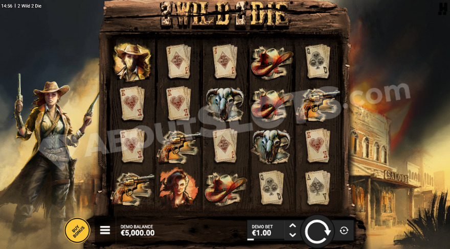 Base game view with a cowgirl character on the left.