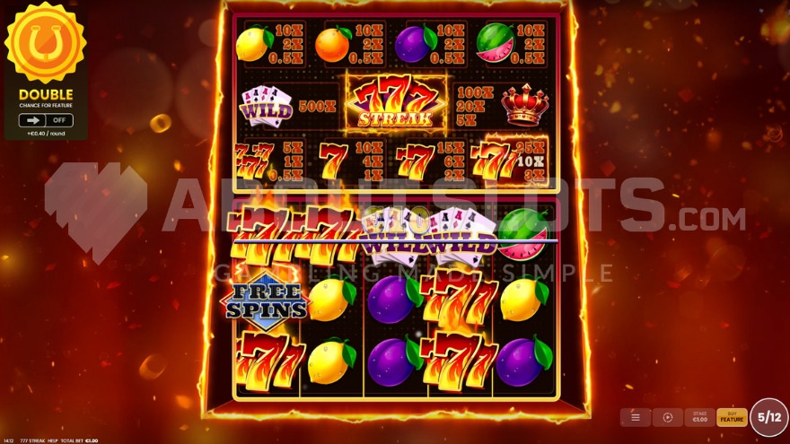 Scatter symbol on the first reel