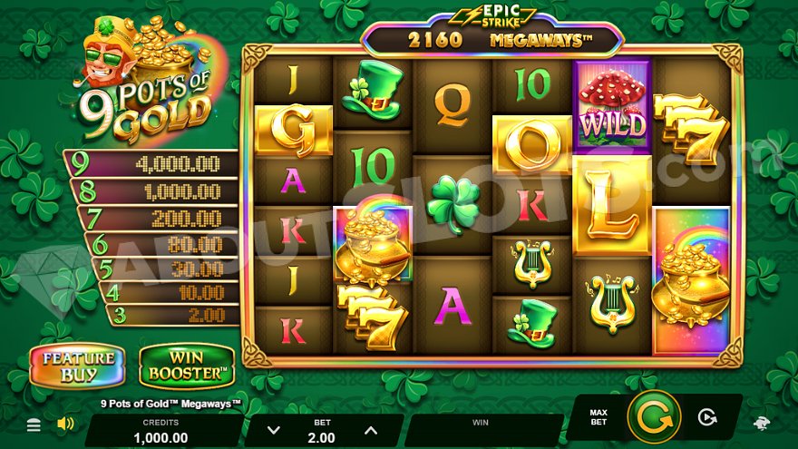 Six reels on a green background.