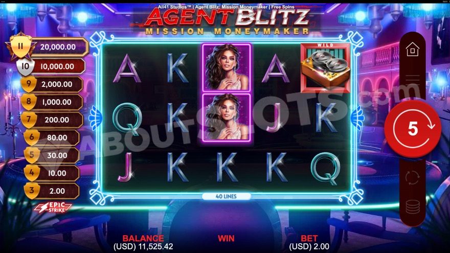 Gold background changed to neon lights giving the room a stylish atmosphere.