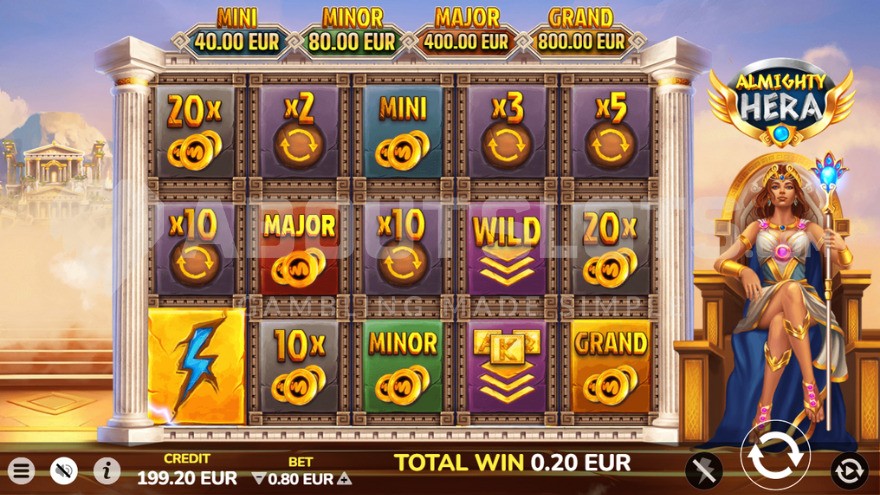 Prize Bonus feature with four Jackpots above the reels.