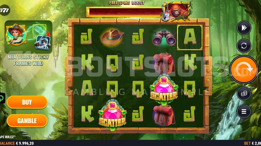 Ape Rulez slot game in a lush jungle setting.