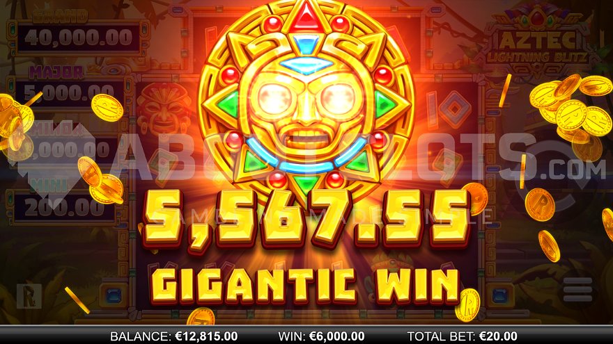 Win exceeding 250X the bet amount.