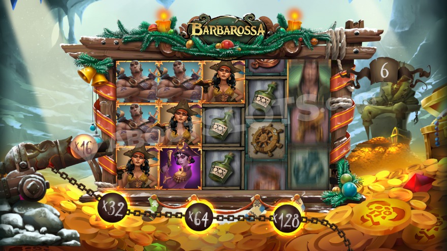 Bonus game with Christmas decorations.