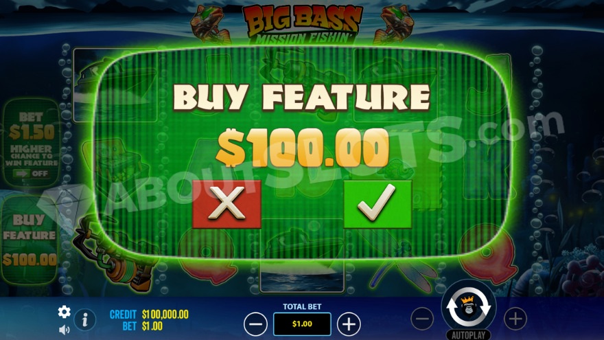 Bonus buy feature with the option to purchase free spins directly.