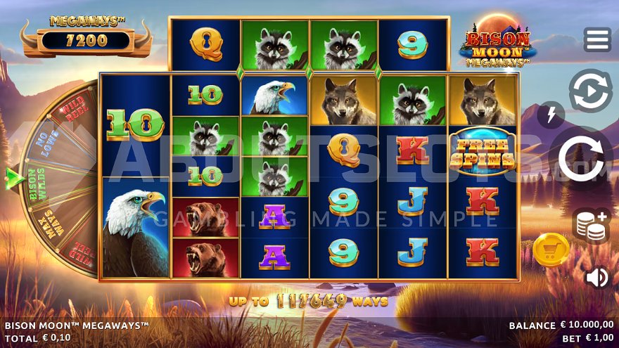 Megaways Slot with a natural landscape background