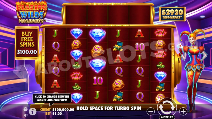 Base game view with the Joker character on the right side.