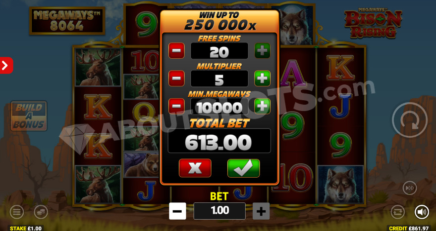 Building a bonus with choices for free spins, multiplier, and ways to win.