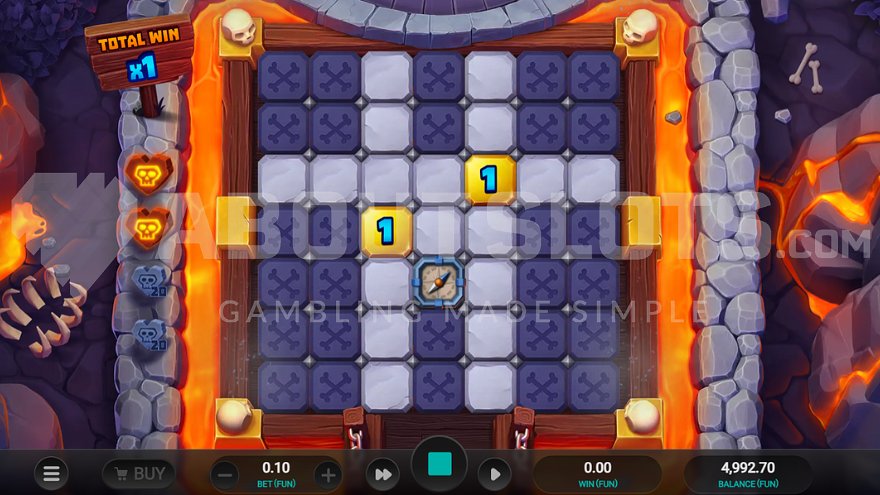 Bone Raiders Bonus Game Grid