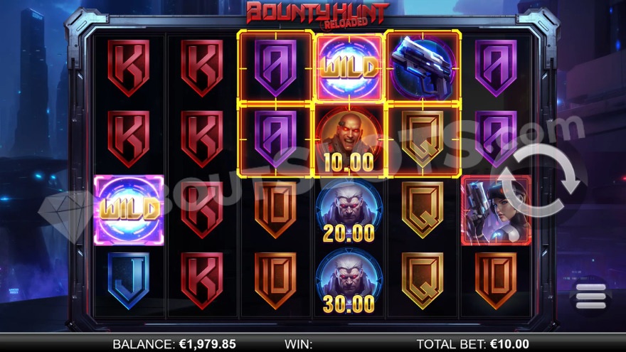 Crosshair feature active on six positions in Bounty Hunt Reloaded.