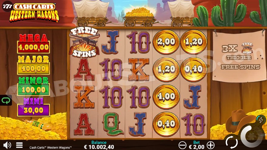 Wild West themed slot machine.