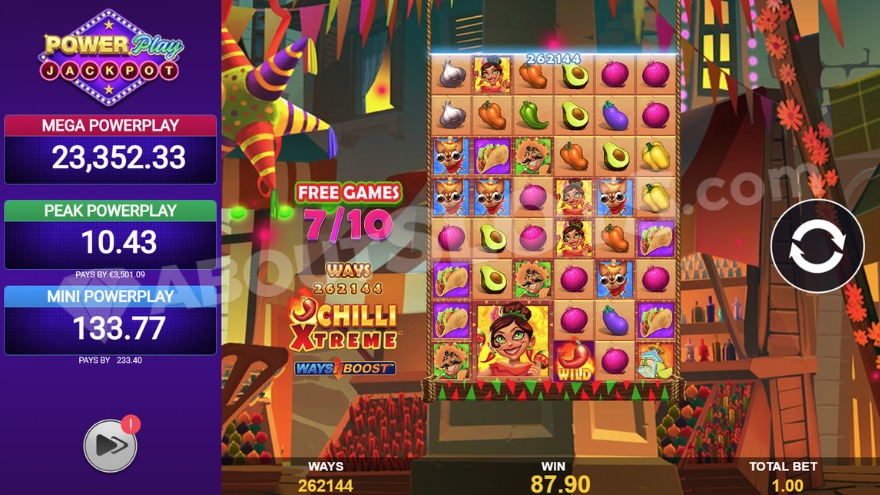 Chilli Xtreme Powerplay Jackpot Free Spins Feature