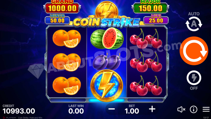 Strike Bonus symbol on the middle reel.