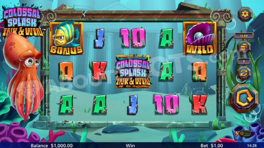 Base game with a large octopus on the left.