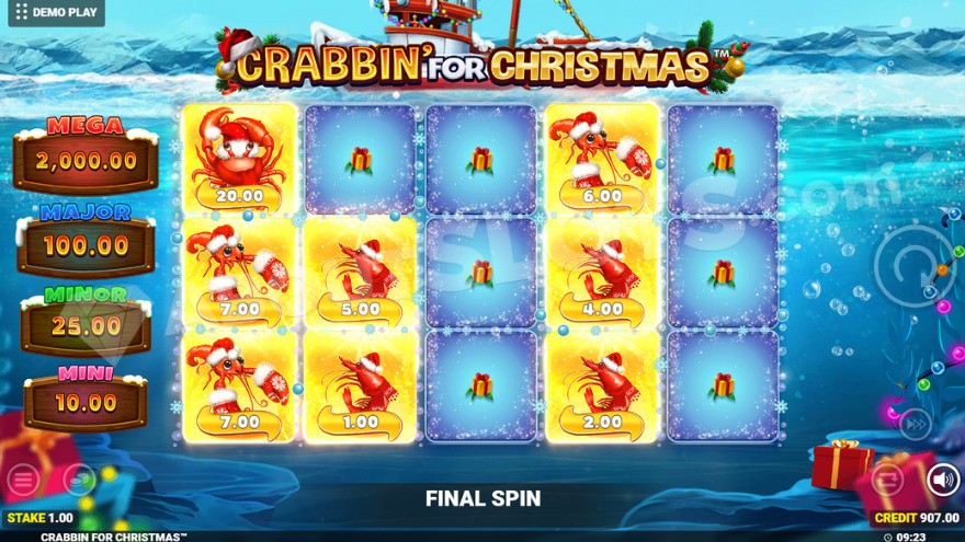 Lightning Spins feature with jackpots visible on the left.