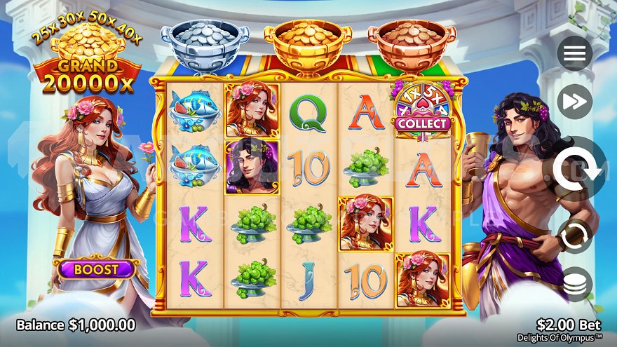 Casino slot game on Mount Olympus