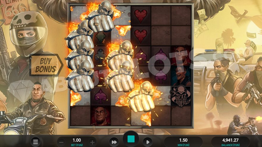 Feature Wheel in Dead Riders Trail Slot