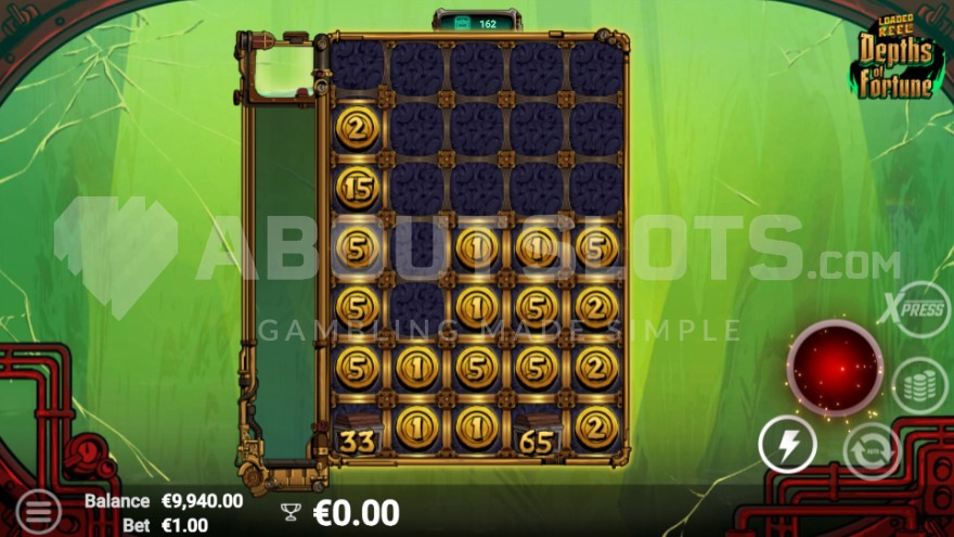 Hold and Win Bonus Game with Treasure Chests in Depths of Fortune Slot