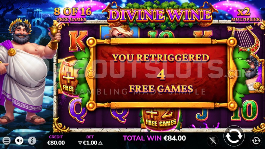 Divine Wine Free Spins Retrigger at 1xbet