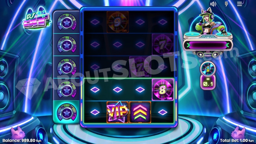 VIP symbol appearing in the first row.