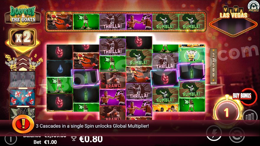 Free Spins feature with an extra row on reels 3 and 4.