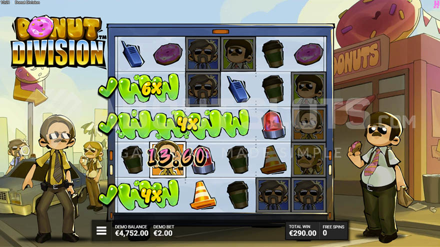 Stakeout Bonus activated with sticky wilds on the reels.