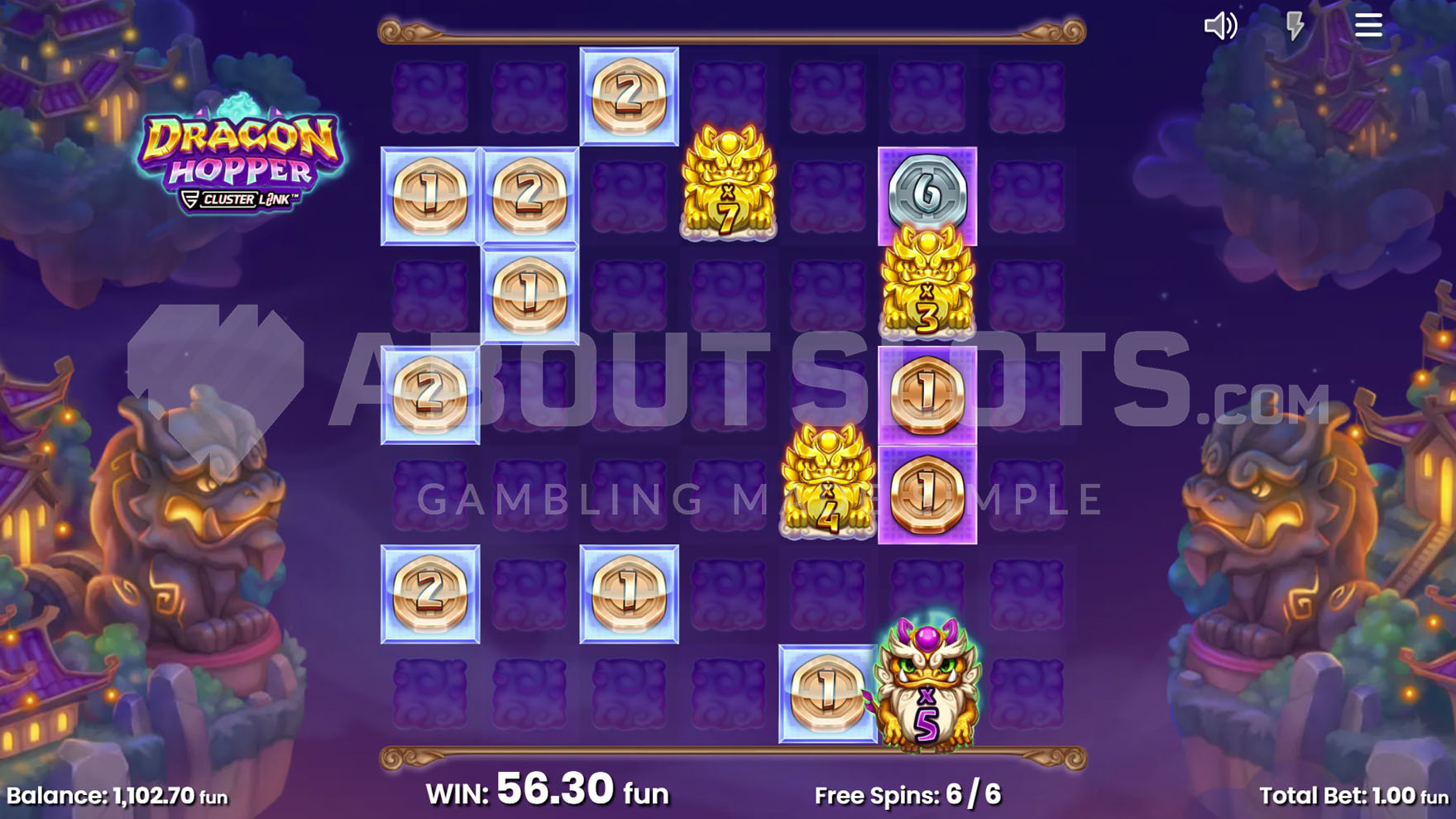 Free Spins bonus activated, showing multiple Instant Prize symbols and several Wild symbols with multipliers on the reels.