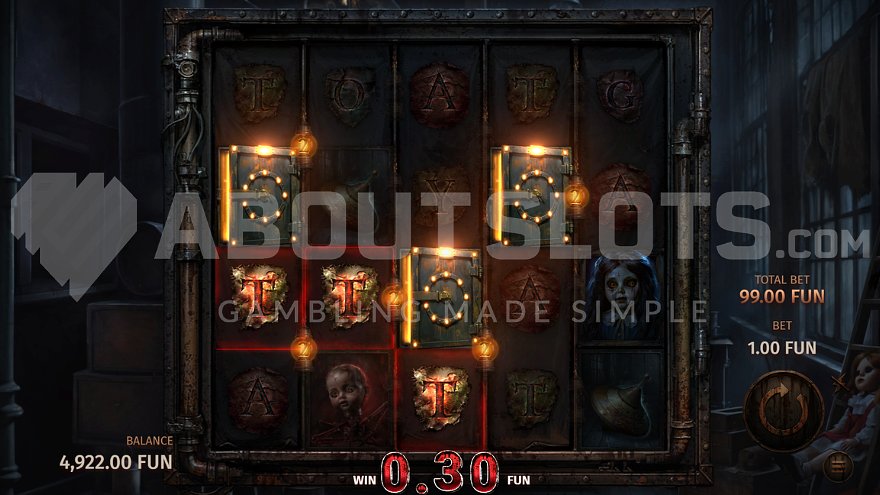 Free spins trigger in Dreadworks slot.