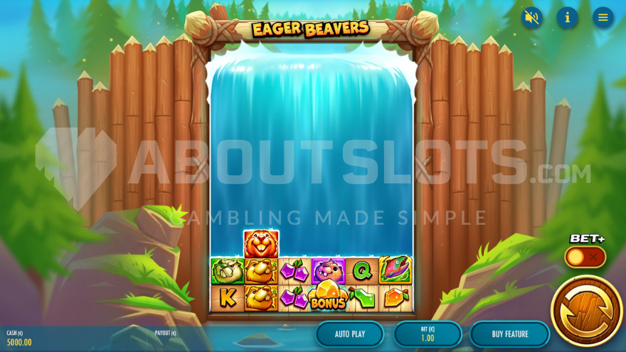 Base game with a large dam in the background.