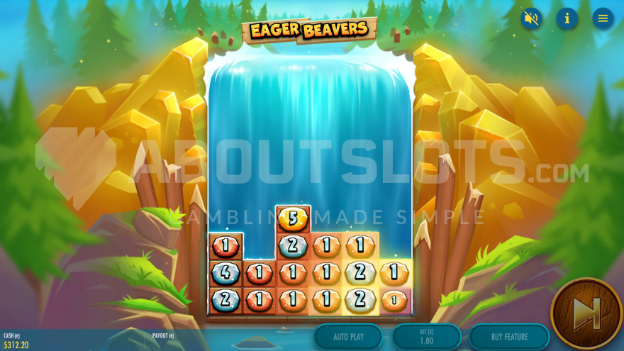 Activated Cash Bonus Game with various cash symbols on the reels.