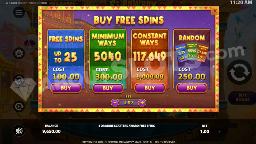 El Cowboy Megaways Bonus Buy