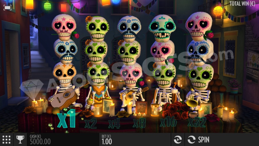 Base game showing multipliers beneath the reels.