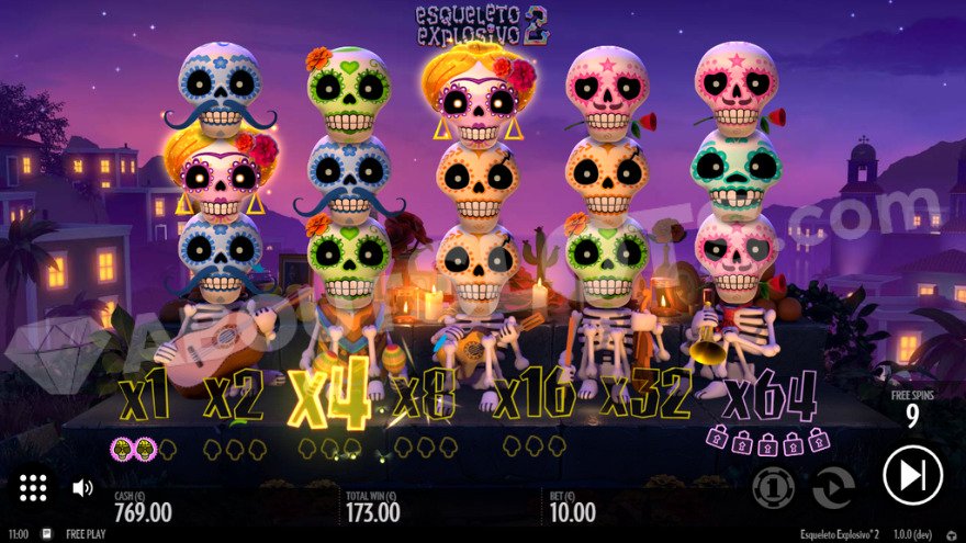 Bonus game with a 4x Mucho Multiplier.