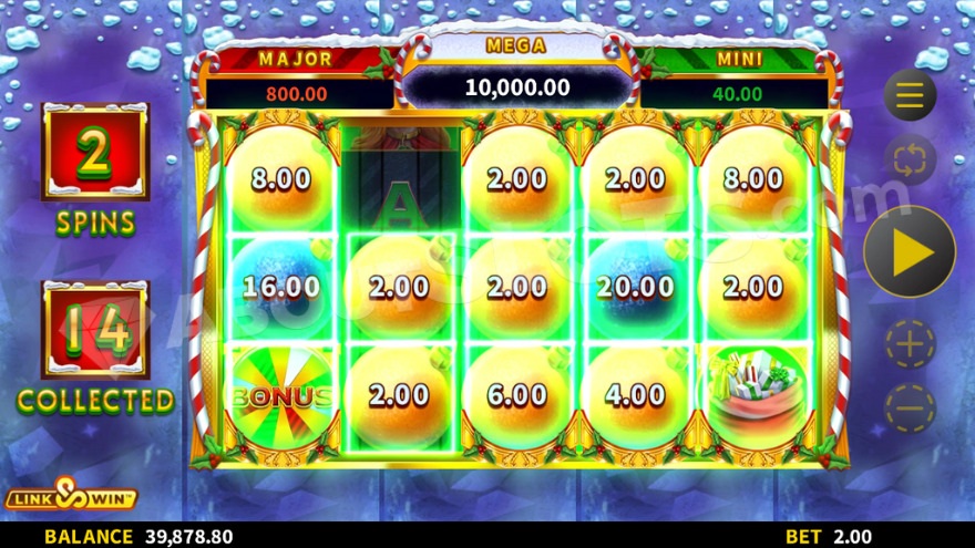 Link&Win Feature in Fiona's Christmas Fortune Slot
