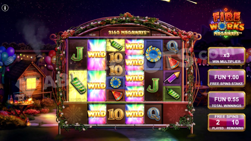 Free Spins bonus game with a 3X total win multiplier on the right.