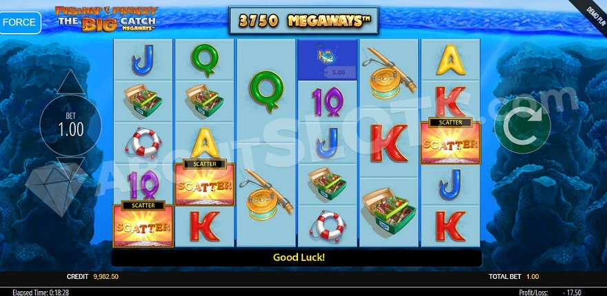 Wild Symbol in Fishin' Frenzy The Big Catch Megaways