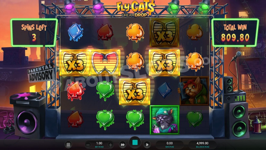 Fly Cats Dream Drop Free Spins Bonus