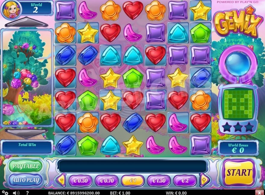 Gemix slot game interface
