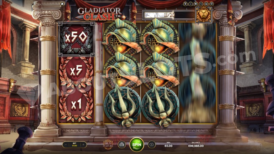 Reel Respin feature activation on the last reel.