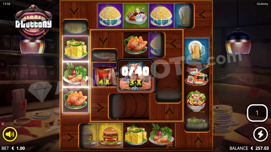 Fedcon bonus game with Fat Bastard in the center.