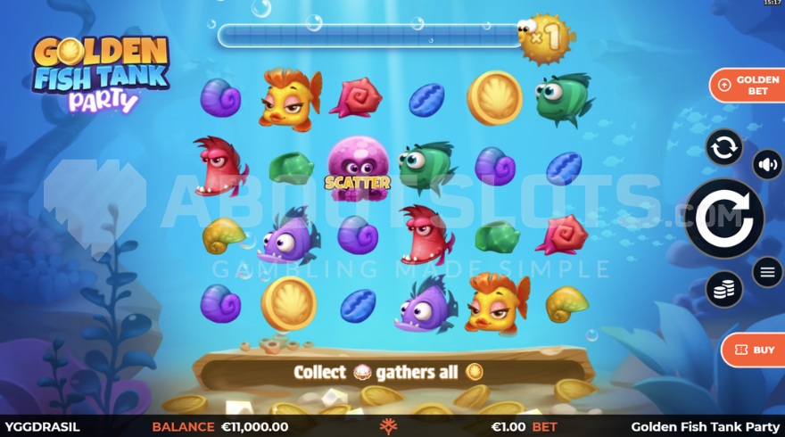 Base Game Screenshot of Golden Fish Tank Party