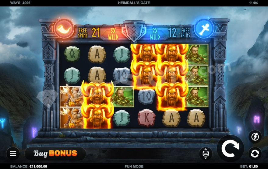 Base game showing misty mountains in the background.