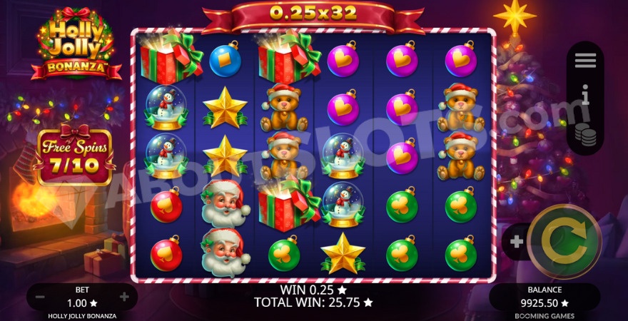 Free spins feature with random multiplier symbols.